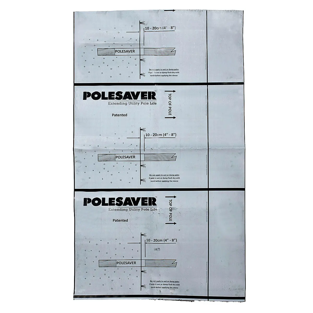 POSTSAVER XL FOLIE til rund 400 mm træstolper